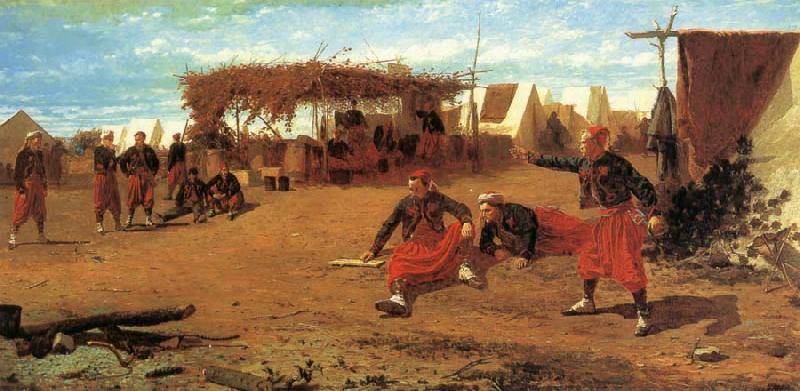 Winslow Homer Pitching Horseshoes oil painting image